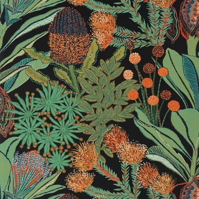 Thibaut Protea Wallpaper in Black